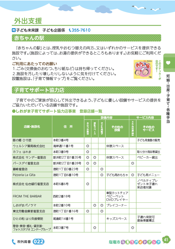 塩竈市子育てガイドブック ページ42