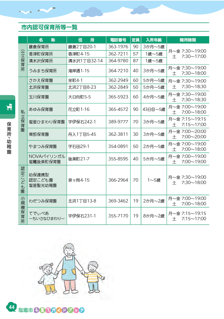 塩竈市子育てガイドブック ページ45